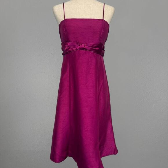 Vtg y2k pink satin glam dress with bow detail - Madison Leigh - Picture 2 of 6